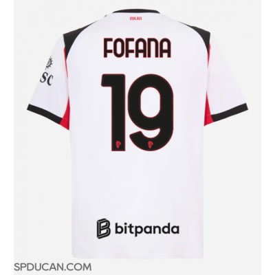 Muški Nogometni Dres AC Milan Youssouf Fofana #19 Gostujuci 2025-26 Kratak Rukav Muški Nogometni Dres AC Milan Youssouf Fofana #19 Gostujuci 2025-26 Kratak Rukav
